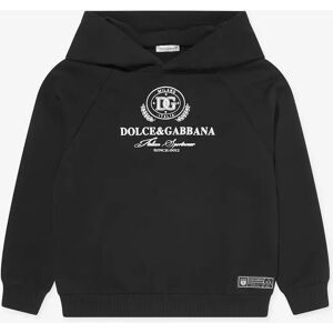 Boy's Dolce & Gabbana Boys Flocked Logo Hoodie in Black - Size: 10 years