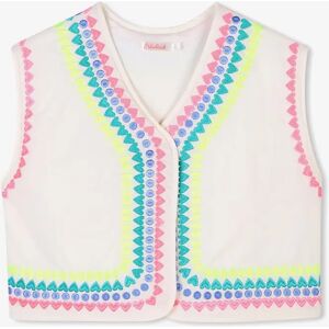 Billie Blush Girl's Billieblush Girls Embroidered Gilet in Ivory - Cream - Size: 8 years