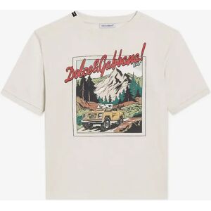 Dolce & Gabbana Boy's Boys Graphic Print Explorer T-Shirt in Ivory - Cream - Size: 8 years