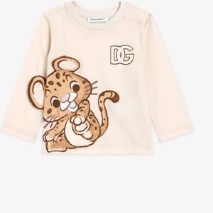 Dolce & Gabbana Boy's Baby Boys Leopard Long Sleeve T-Shirt in Beige - Cream - Size: 18 - 24 mths