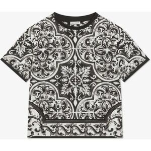 Dolce & Gabbana Boys Majolica Print T-Shirt in Black - Size: 5 years