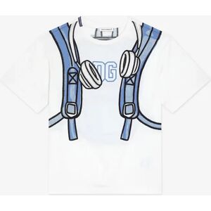 Dolce & Gabbana Boys Backpack Print T-Shirt in White - Size: 3 years