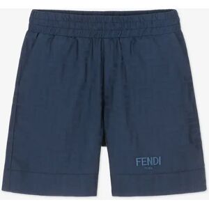 Fendi Boy's Boys FF Jacquard Shorts in Navy - Blue - Size: 10 years