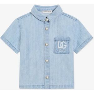Dolce & Gabbana Boy's Baby Boys Logo Pocket Denim Shirt in Blue - Size: 12 - 18 mths