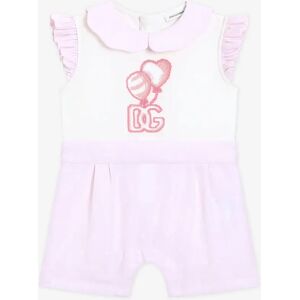 Dolce & Gabbana Girl's Baby Girls Embroidered Romper in Pink - Size: 9 - 12 mths