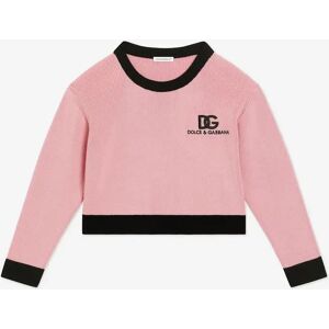 Dolce & Gabbana Girls Cashmere Logo Jumper in Pink - Size: 4 years