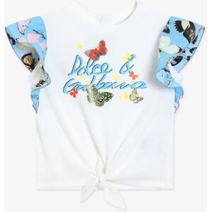 Dolce & Gabbana Girl's Baby Girls Butterfly T-Shirt in White - Size: 3 - 6 mths