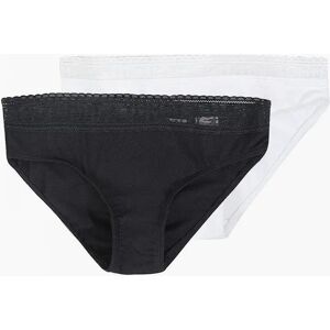 Tommy Hilfiger Girl's Girls 2 Pack Logo Lace Bikini Brief, White/Desert Sky - Size: 10 years/11 years/12 years Tommy Hilfiger Girl's Girls 2 Pack Logo Lace Bikini Brief, White/Desert Sky - Size: 10 years/11 years/12 years