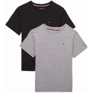 Tommy Hilfiger Boy's 2-Pack Flag Logo Boys T-Shirts, Grey/Black - Size: 12 years/13 years/14 years Tommy Hilfiger Boy's 2-Pack Flag Logo Boys T-Shirts, Grey/Black - Size: 12 years/13 years/14 years
