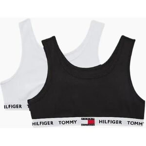 Tommy Hilfiger Girl's 2-Pack Girls Flag Logo Bralette Set, Black/White - Size: 14 years/15 years/16 years Tommy Hilfiger Girl's 2-Pack Girls Flag Logo Bralette Set, Black/White - Size: 14 years/15 years/16 years