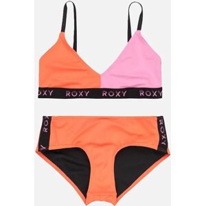 Girl's Roxy Kids Colorblock Triangle Bra Set Bikini - Black/Grey - Size: 6 years Girl's Roxy Kids Colorblock Triangle Bra Set Bikini - Black/Grey - Size: 6 years
