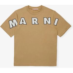 Boy's MARNI Kids Logo T-Shirt in Beige - Cream - Size: 6 years Boy's MARNI Kids Logo T-Shirt in Beige - Cream - Size: 6 years