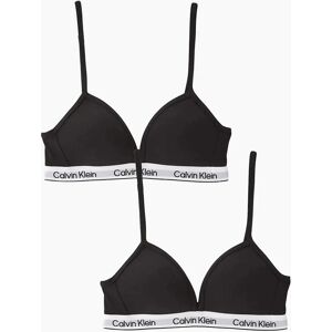 Calvin Klein Girl's Girls 2-Pack Modern Cotton Triangle Bras, Black - Black/Black - Size: 14 years/15 years/16 years Calvin Klein Girl's Girls 2-Pack Modern Cotton Triangle Bras, Black - Black/Black - Size: 14 years/15 years/16 years