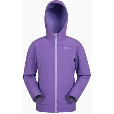 Mountain Warehouse Childrens Exodus Water Resistant Soft Shell Jacket - Purple - 11-12y Mountain Warehouse Childrens Exodus Water Resistant Soft Shell Jacket - Purple - 11-12y