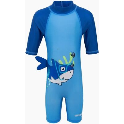 Regatta Childrens/Kids Bubble The Shark Rash Guard Swimsuit - Elysium Blue Hawaiian - Size: 18-24 months/3 years/2 years Regatta Childrens/Kids Bubble The Shark Rash Guard Swimsuit - Elysium Blue Hawaiian - Size: 18-24 months/3 years/2 years