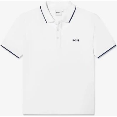 Hugo Boss Boy's BOSS Boys Logo Polo Shirt in White - Size: 16 years Hugo Boss Boy's BOSS Boys Logo Polo Shirt in White - Size: 16 years