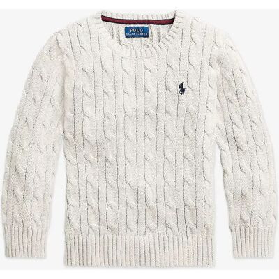 Ralph Lauren Boys Cable Knit Jumper in White - Size: 3 years Ralph Lauren Boys Cable Knit Jumper in White - Size: 3 years