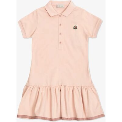 Girl's Moncler Enfant Girls Logo Polo Dress in Pink - Size: 10 years Girl's Moncler Enfant Girls Logo Polo Dress in Pink - Size: 10 years