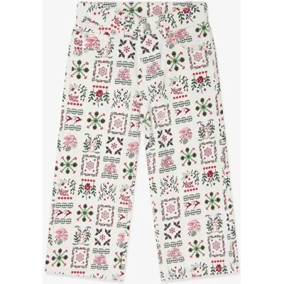 KENZO Girls Seasonal Print Trousers in Ivory - Cream - Size: 4 years KENZO Girls Seasonal Print Trousers in Ivory - Cream - Size: 4 years