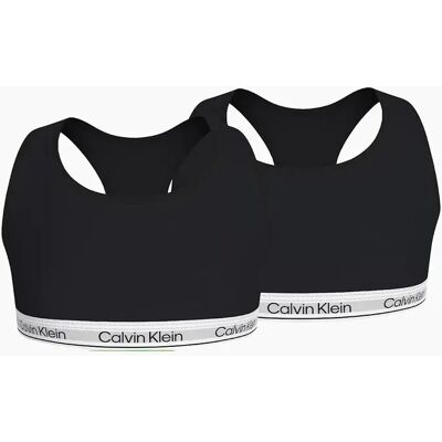 Calvin Klein Girl's Girls 2-Pack Modern Cotton Bralettes, Black - Size: 14 years/15 years/16 years Calvin Klein Girl's Girls 2-Pack Modern Cotton Bralettes, Black - Size: 14 years/15 years/16 years