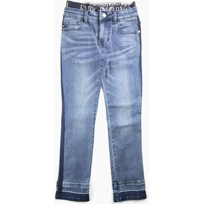 Boy's Emporio Armani Jnr Waistband Denim Jean - Blue - Size: 8 years Boy's Emporio Armani Jnr Waistband Denim Jean - Blue - Size: 8 years