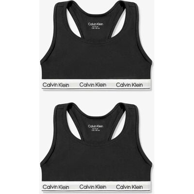 Girl's Calvin Klein Girls 2 Pack Bralette Set in Black - Size: 8 years/9 years/10 years Girl's Calvin Klein Girls 2 Pack Bralette Set in Black - Size: 8 years/9 years/10 years