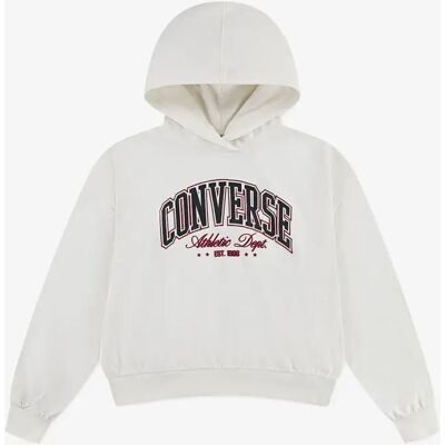 Girl's Converse Girls Relaxed Graphic Hoodie in Ivory - Cream - Size: 8 years/9 years/10 years Girl's Converse Girls Relaxed Graphic Hoodie in Ivory - Cream - Size: 8 years/9 years/10 years