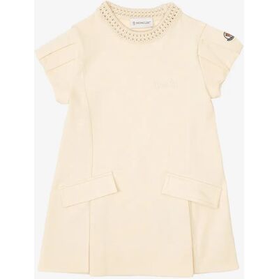 Moncler Enfant Girls Cotton Pocket Dress in Ivory - Cream - Size: 4 years Moncler Enfant Girls Cotton Pocket Dress in Ivory - Cream - Size: 4 years