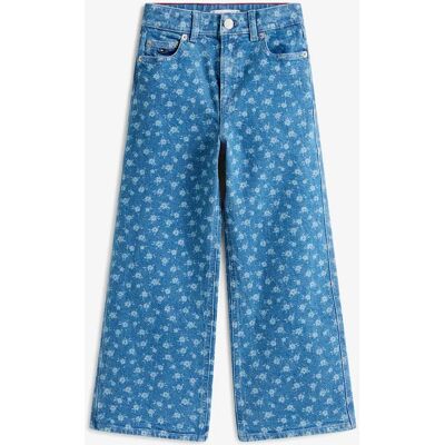 Tommy Hilfiger Girls Mabel Wide Leg Flower AOP Jeans in Blue - Size: 5 years Tommy Hilfiger Girls Mabel Wide Leg Flower AOP Jeans in Blue - Size: 5 years