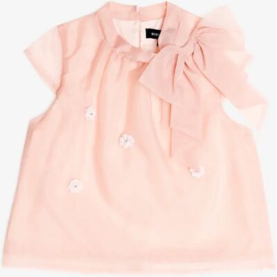 BCBG MaxAzria BCBGMAXAZRIA Girls Bow Neck Tie Organza Blouse in Pink - Size: 5 years BCBG MaxAzria BCBGMAXAZRIA Girls Bow Neck Tie Organza Blouse in Pink - Size: 5 years
