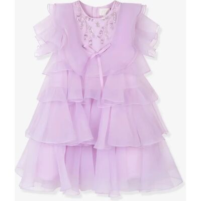 Girl's Maison Ava Girls ILara Ruffle Occasion Dress in Purple - Size: 10 years Girl's Maison Ava Girls ILara Ruffle Occasion Dress in Purple - Size: 10 years