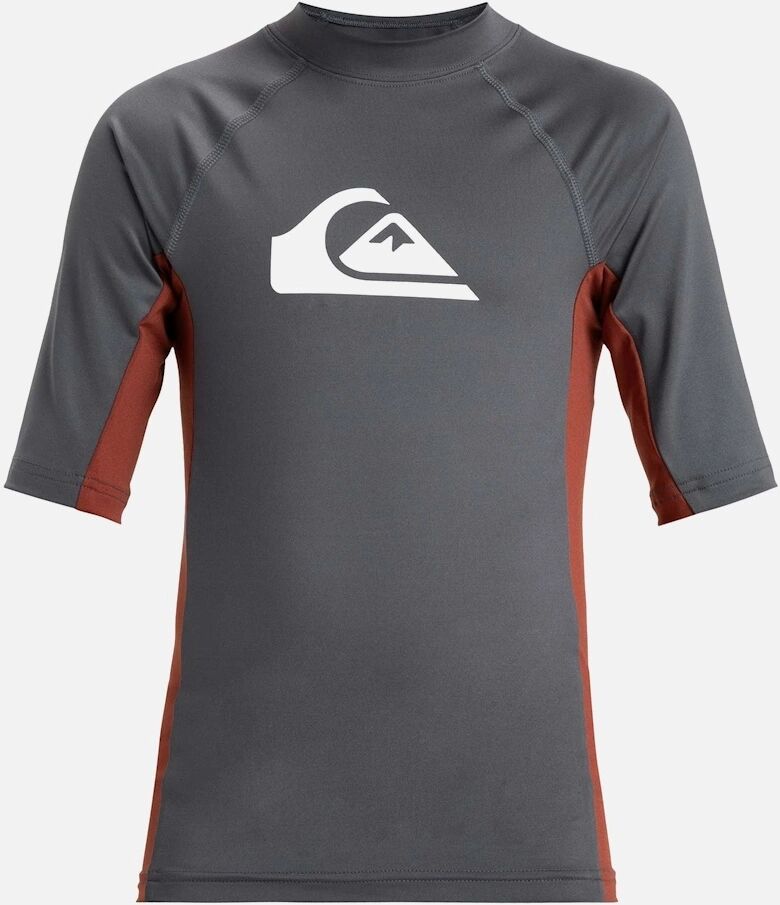 Quiksilver Kids Comp Youth Short Sleeve Rash Vest - Grey - Size: 3 years/4 years/2 years