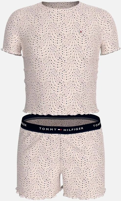 Tommy Hilfiger Girl's Girls Paisley Dot Short Pyjama Set, Soft Pink - Size: 14 years/15 years/16 years