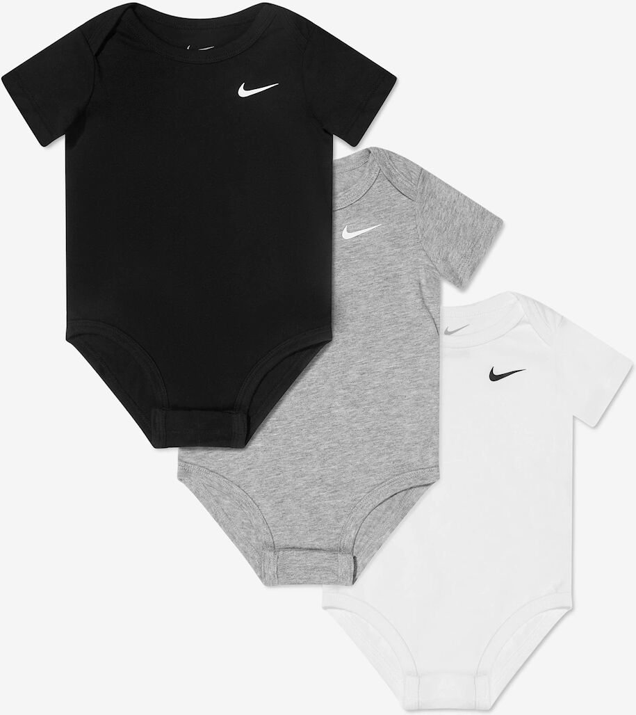 Boy's Nike Baby Boys 3 Pack Swoosh Bodysuit Set in Black - Size: 0 - 3 mths