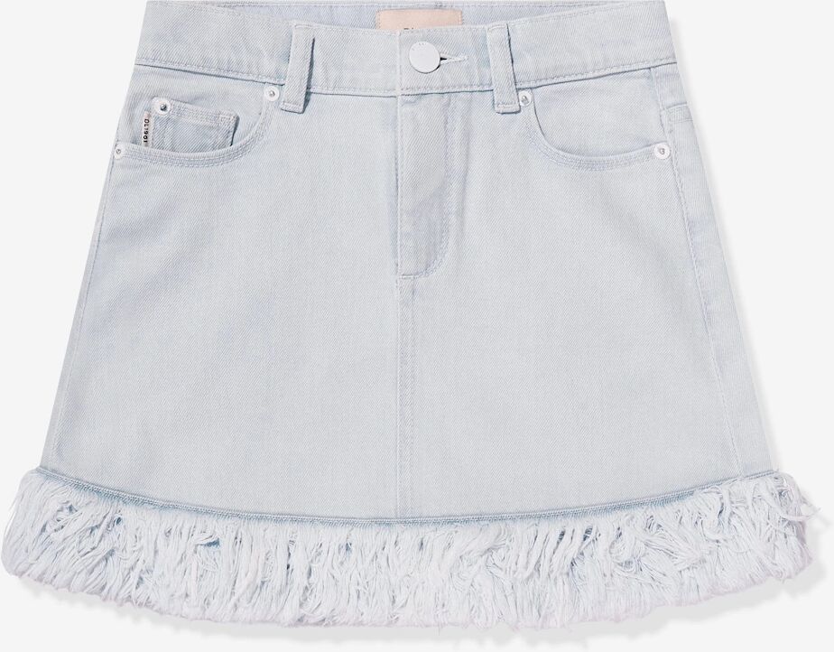 Girl's DL1961 Girls Jenny Denim Fur Mini Skirt in Blue - Size: 14 years
