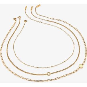 Girl's Olivia Burton Illusion Stacking Necklace Set in Gold (457mm) - Size: ONE size, Girl's Olivia Burton Illusion Stacking Necklace Set in Gold (457mm) - Size: ONE size,