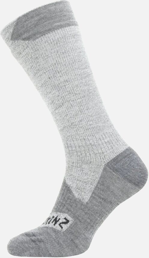 Men's Sealskinz Waterproof All Weather Mid Length Sock - Grey - Size: 9 - 11 uk