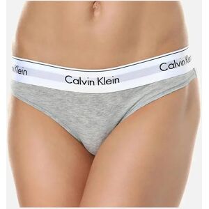 Calvin Klein Women's Modern Cotton Thong, Grey Heather - Size: 14