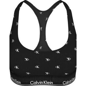 Calvin Klein Women's Women Diamond Logo Print Unlined Bralette, Black - Size: 6