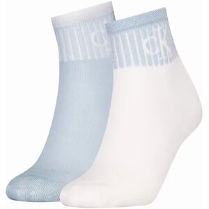 Women's Calvin Klein 2 Pack Trainer Womens Ankle Socks Blue/White - Multi - Size: 4.5/5/2/2.5/3/3.5/4
