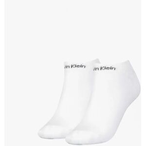 Women's Calvin Klein 2 Pack Womens Ankle Trainer Socks White