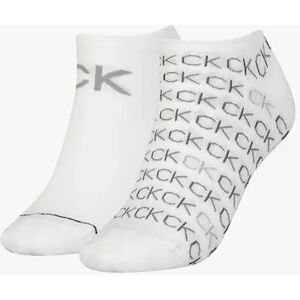 Women's Calvin Klein 2 Pack Womens Logo Print Socks White