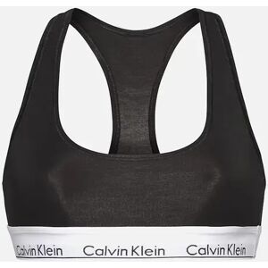 Calvin Klein Women's Icon Cotton Modal Unlined Bralette, Black - Size: 1XL