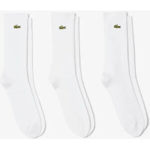 Men's Lacoste 3-Pack Sports Socks - White/White/White - Size: 8/7/7.5/6/6.5