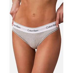 Calvin Klein Women's Icon Cotton Modal Thong, Grey Heather - Grey/Grey - Size: 14