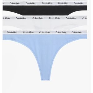 Women's Calvin Klein Icon Cotton Modal Womens 3 Pack Thong Multi - Black - Size: 12