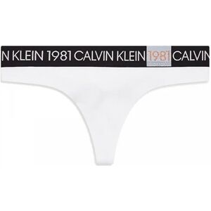 Calvin Klein Women's 1981 Bold Cotton Thong, White - Size: 14 Calvin Klein Women's 1981 Bold Cotton Thong, White - Size: 14