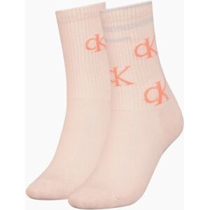Calvin Klein Women's Jeans 2-Pack Scattered Logo Socks - Light Almond - Socks Calvin Klein Women's Jeans 2-Pack Scattered Logo Socks - Light Almond - Socks