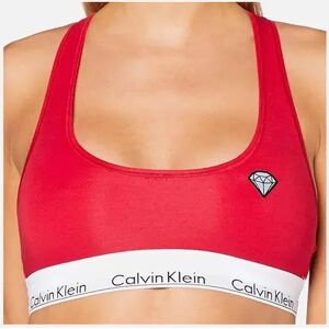 Calvin Klein Women's Modern Cotton Bralette, Empower - Red - Size: 10/8 Calvin Klein Women's Modern Cotton Bralette, Empower - Red - Size: 10/8