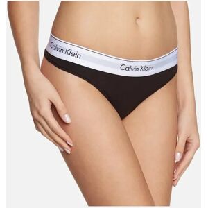 Calvin Klein Women's Modern Cotton Thong, Black - Size: 16 Calvin Klein Women's Modern Cotton Thong, Black - Size: 16